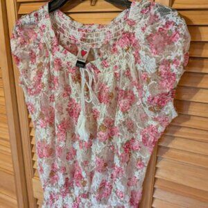 Y2K Floral Print Top